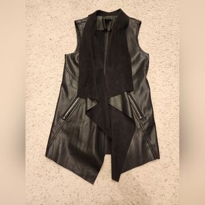 Black Faux Leather Vest